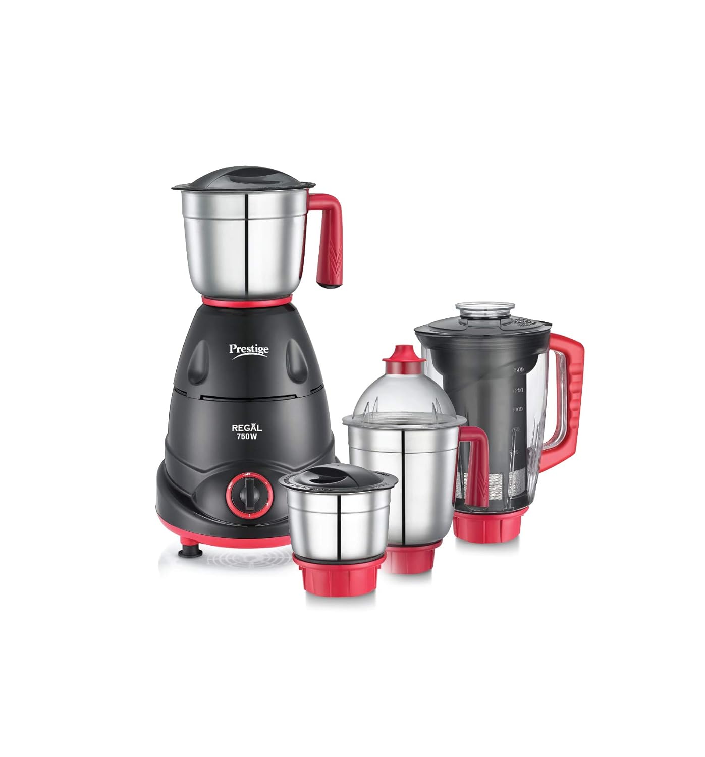 Prestige Regal 750W Mixer Grinder with 3 stainless-steel Jars